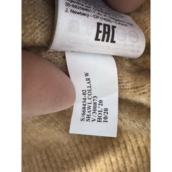 Banana Republic Tan Brown Soft Cozy Wool Blend Surplice Sweater Sz. Small - Picture 5 of 5